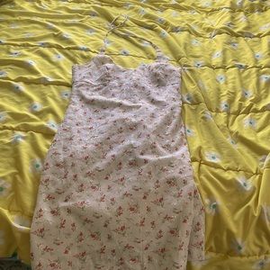 White floral halter dress